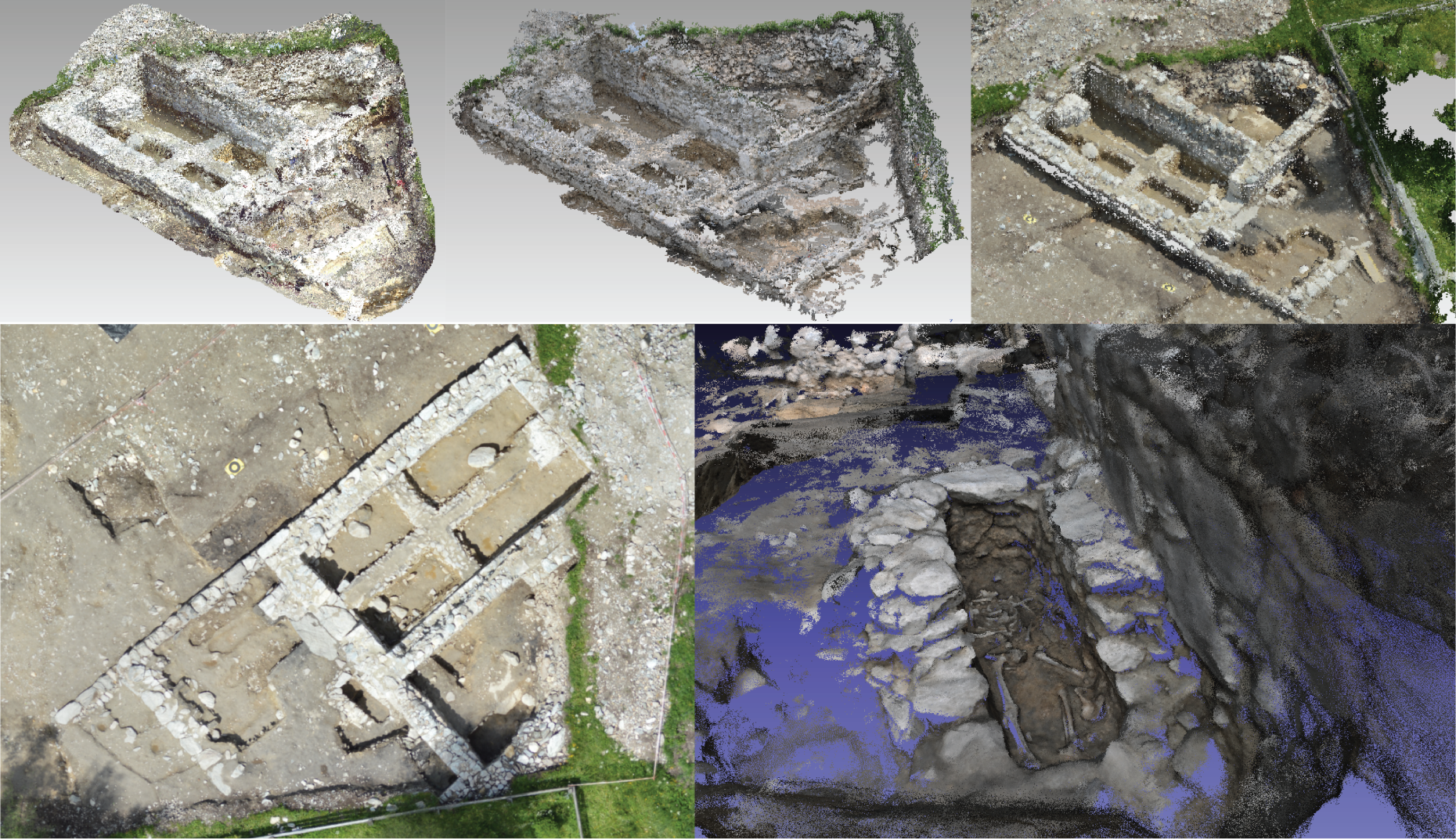  the models acquired with the laser scanner, the terrestrial photogrammetry and the UAV photogrammetry.